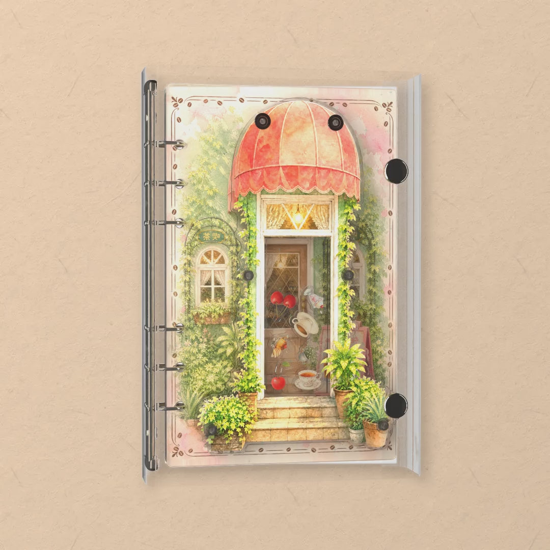 Showa Cafe shaker notebook: the charms tumble when you shake it
