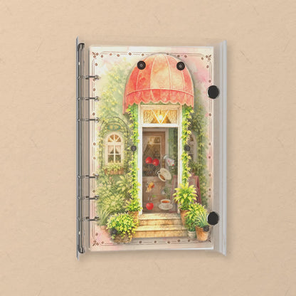 Showa Cafe shaker notebook: the charms tumble when you shake it