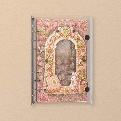 Clover Garden Bunny shaker notebook: the charms tumble when you shake it