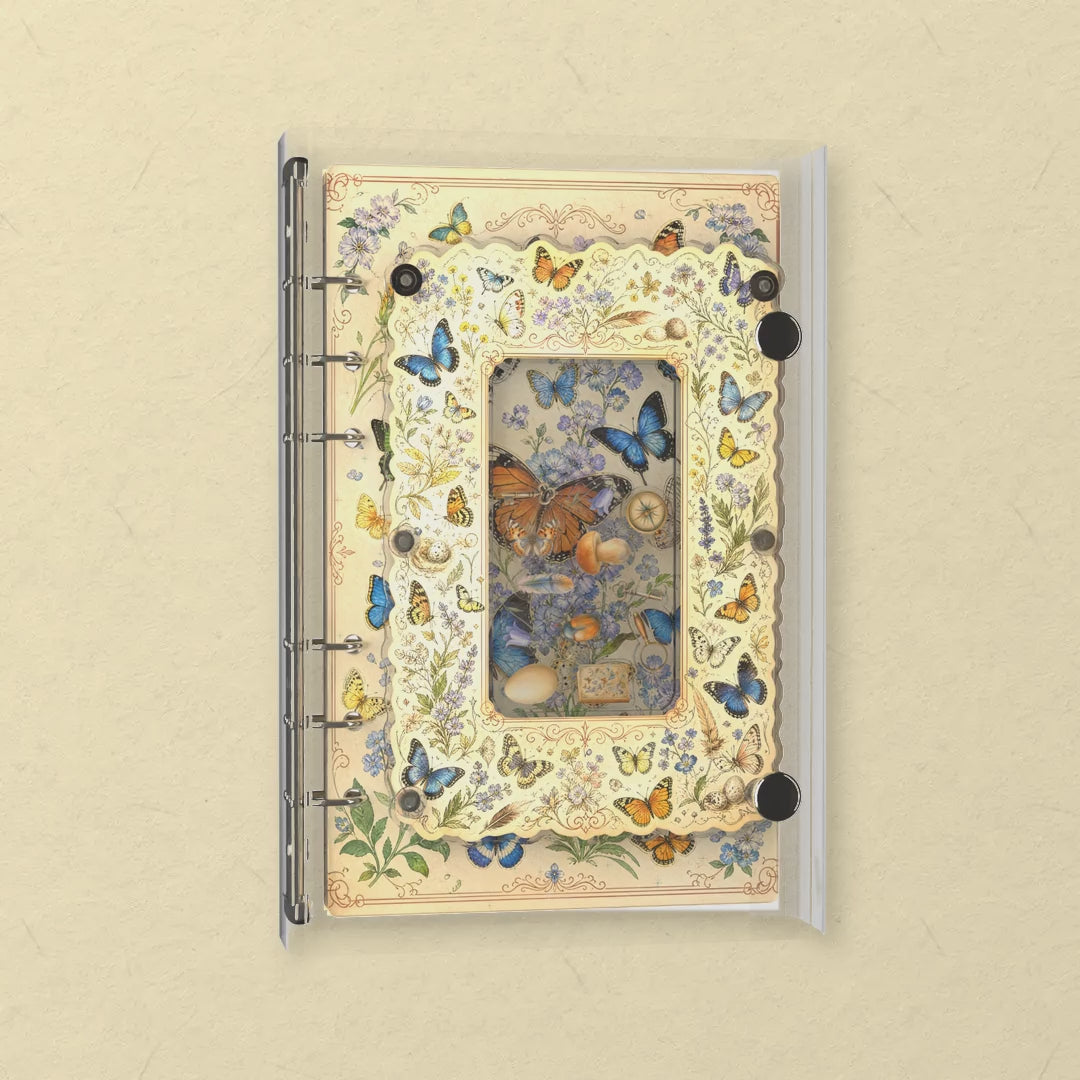Butterfly Wildflowers shaker notebook: the charms tumble when you shake it