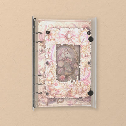 Pastel Unicorn Teatime shaker notebook: the charms tumble when you shake it