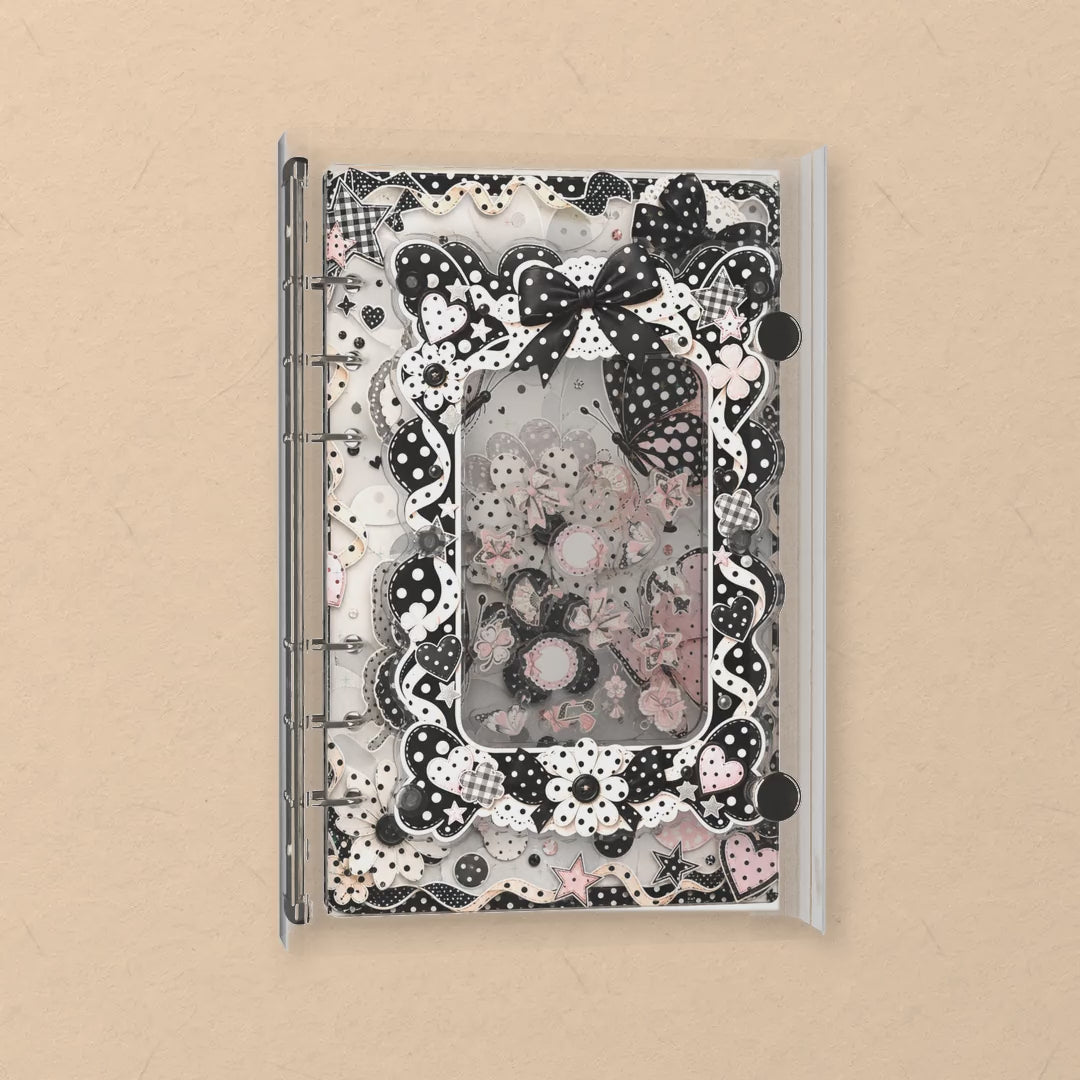Polka Dot Butterflies shaker notebook: the charms tumble when you shake it