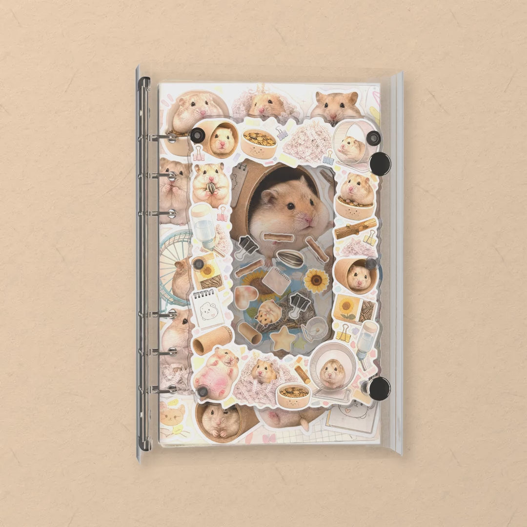 Hamster Hideout shaker notebook: the charms tumble when you shake it