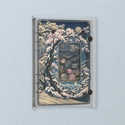 Ukiyo-e Snow to Spring shaker notebook: the charms tumble when you shake it