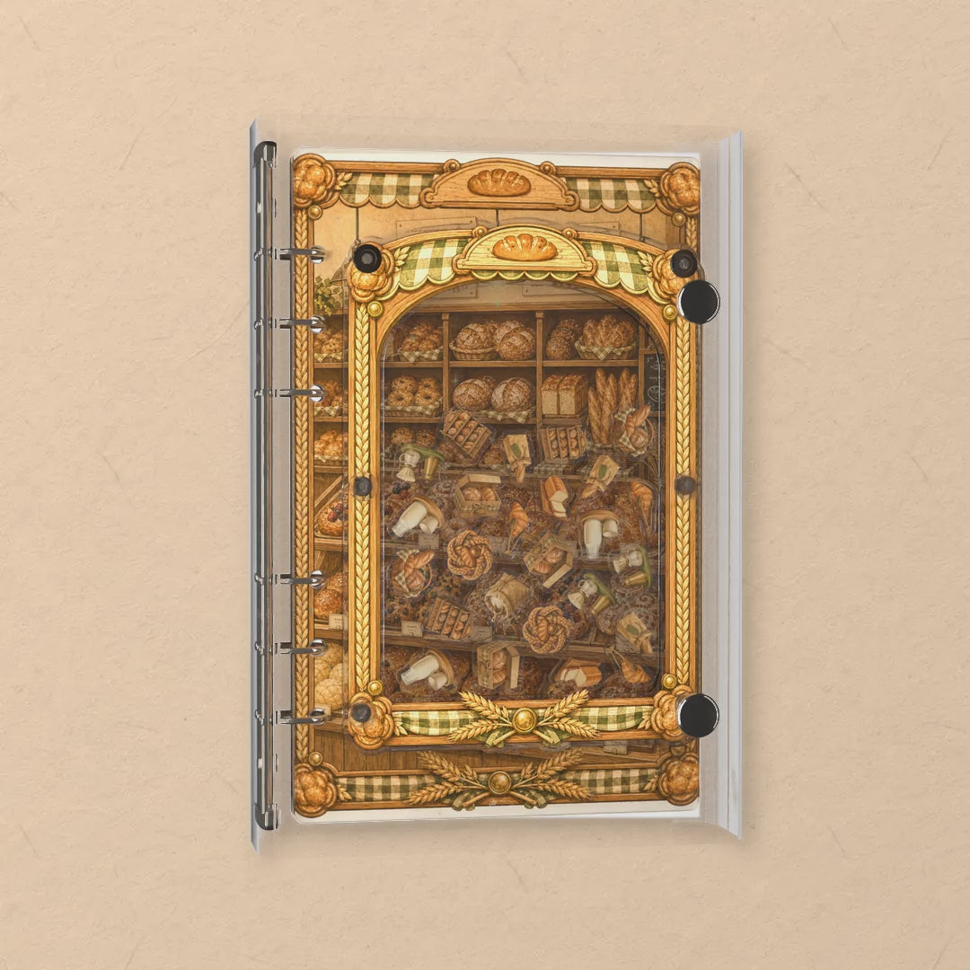 Warm Bakery shaker notebook: the charms tumble when you shake it