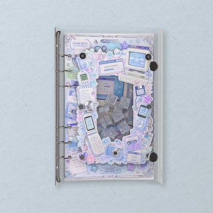 Y2K Gadgets shaker notebook: the charms tumble when you shake it