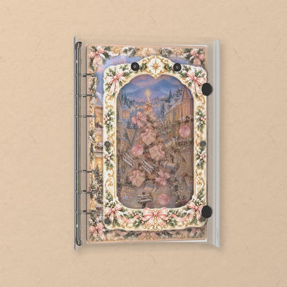 Pink Snow Town shaker notebook: the charms tumble when you shake it
