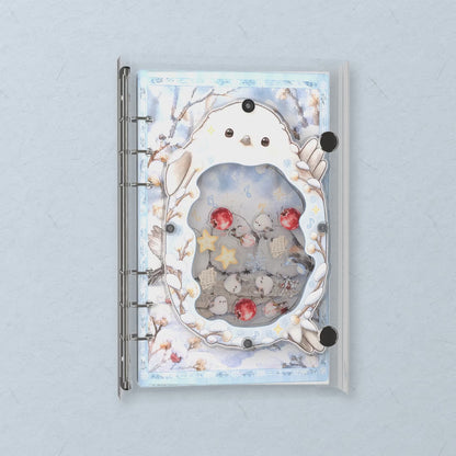 Snow Bird shaker notebook: the charms tumble when you shake it
