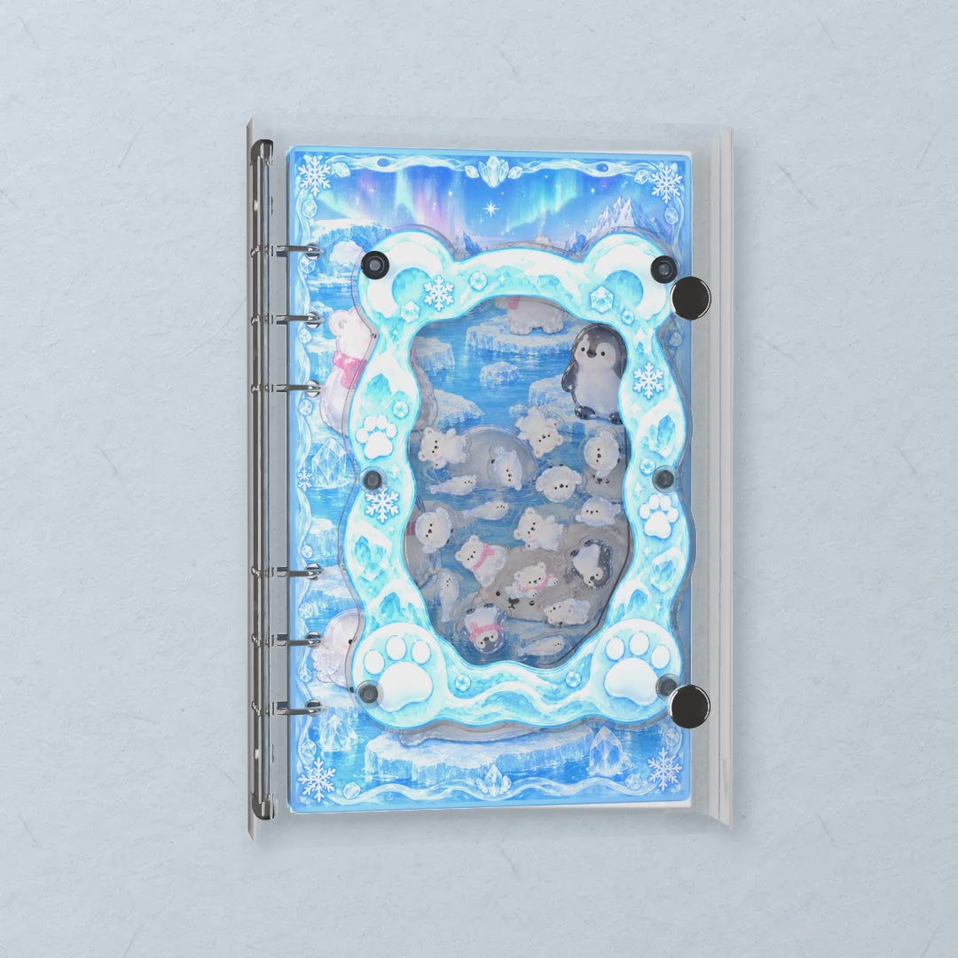 Polar Bear Hideaway shaker notebook: the charms tumble when you shake it