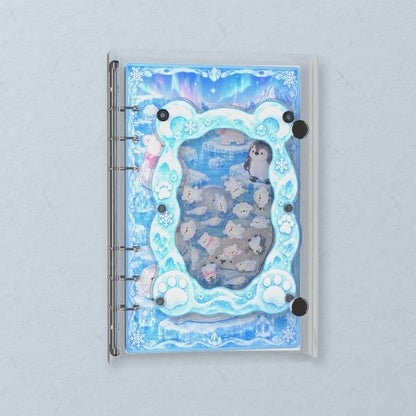 Polar Bear Hideaway shaker notebook: the charms tumble when you shake it