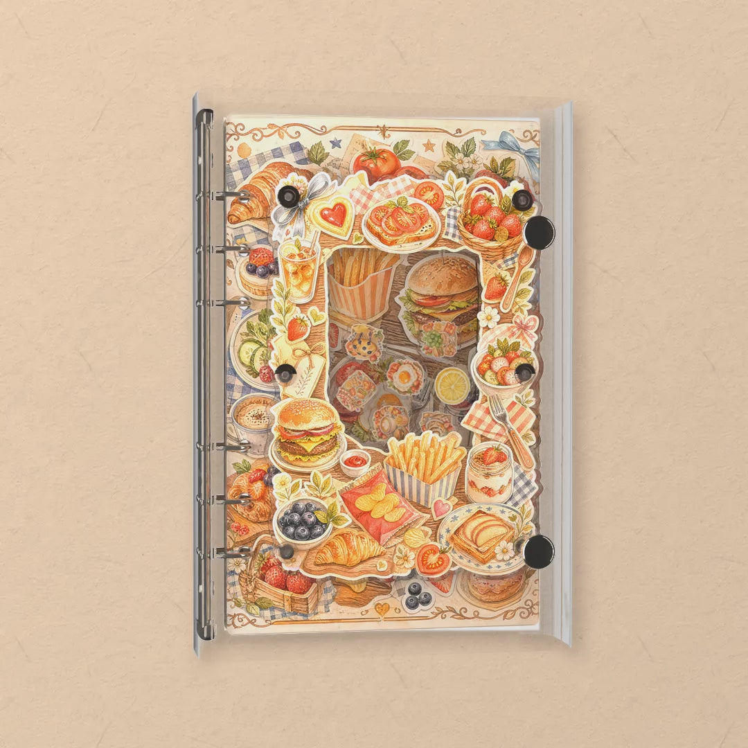 Brunch Stickers shaker notebook: the charms tumble when you shake it