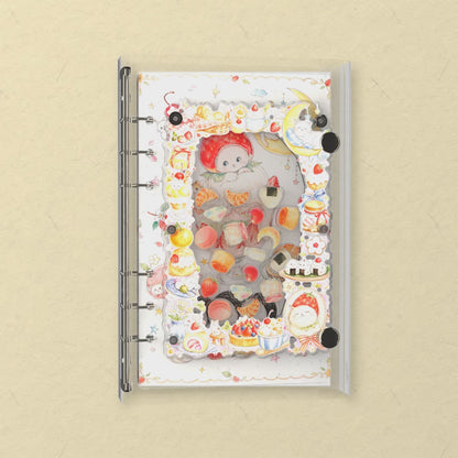 Strawberry Cat Sweets shaker notebook: the charms tumble when you shake it