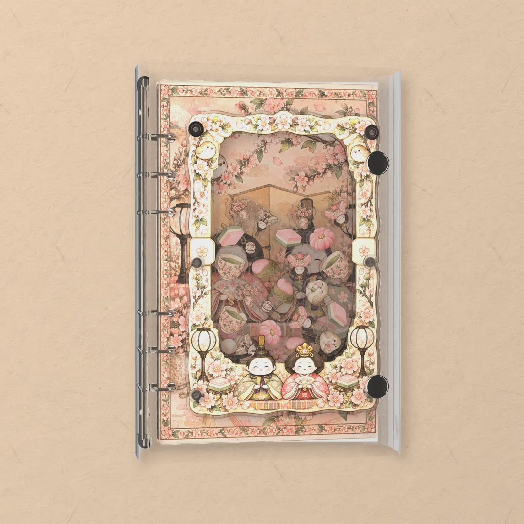 Hina Doll Sakura Tea shaker notebook: the charms tumble when you shake it