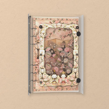 Hina Doll Sakura Tea shaker notebook: the charms tumble when you shake it