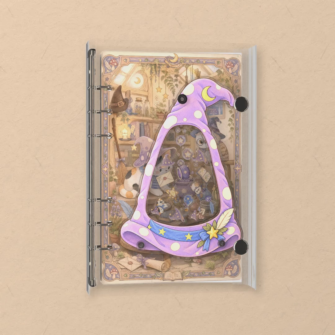 Witch Hat Herbs shaker notebook: the charms tumble when you shake it
