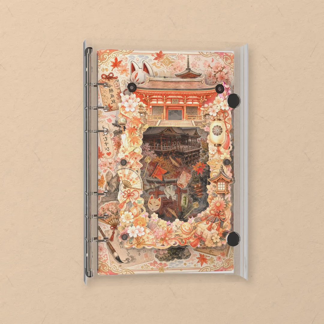 Kiyomizu Temple shaker notebook: the charms tumble when you shake it