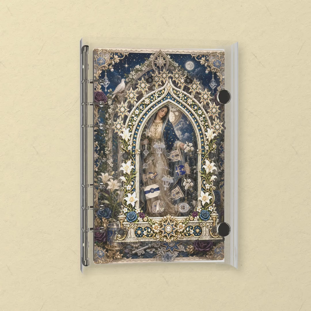 Starlit Madonna shaker notebook: the charms tumble when you shake it