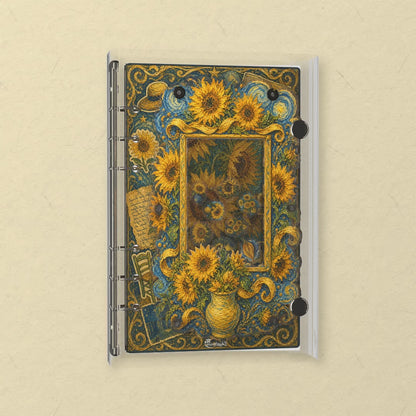 Oil Painted Sunflowers shaker notebook: the charms tumble when you shake it
