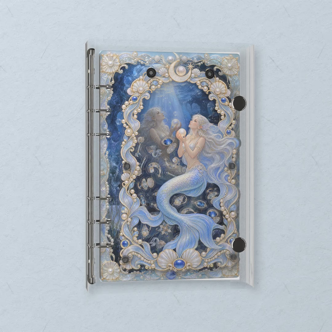 Moonlit Mermaid shaker notebook: the charms tumble when you shake it