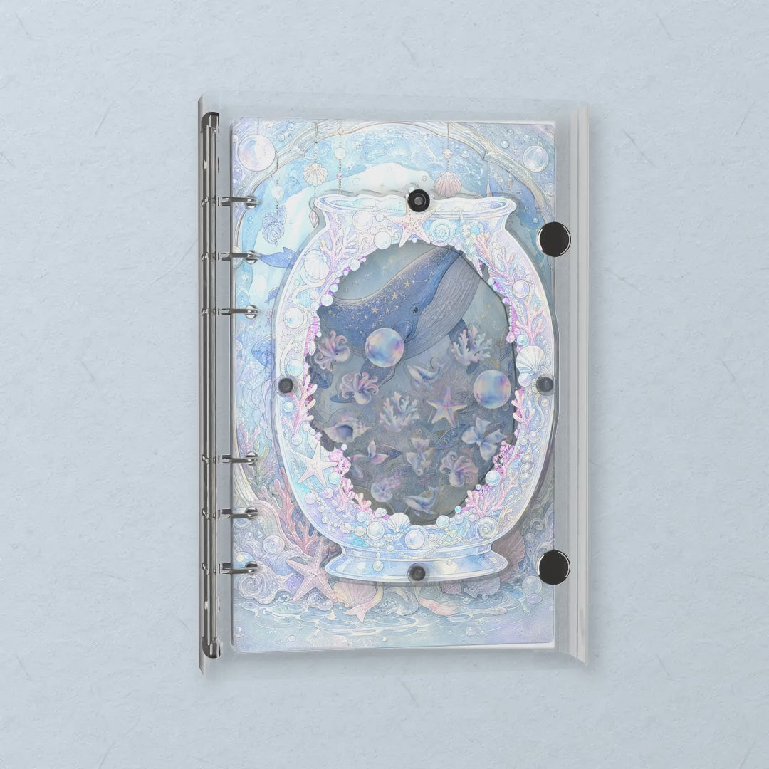 Whale & Coral Jar shaker notebook: the charms tumble when you shake it