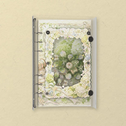 White Hydrangea shaker notebook: the charms tumble when you shake it