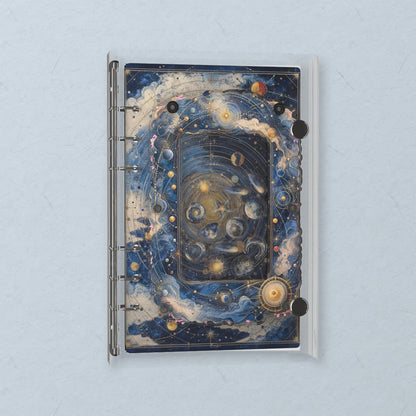 Solar System shaker notebook: the charms tumble when you shake it
