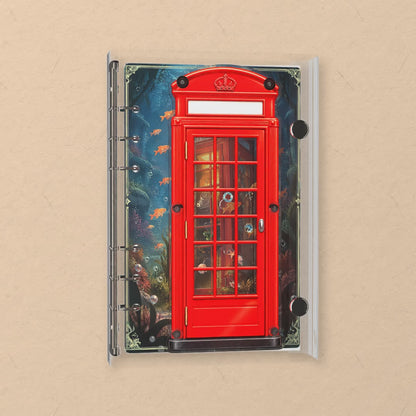 Undersea Phone Booth shaker notebook: the charms tumble when you shake it