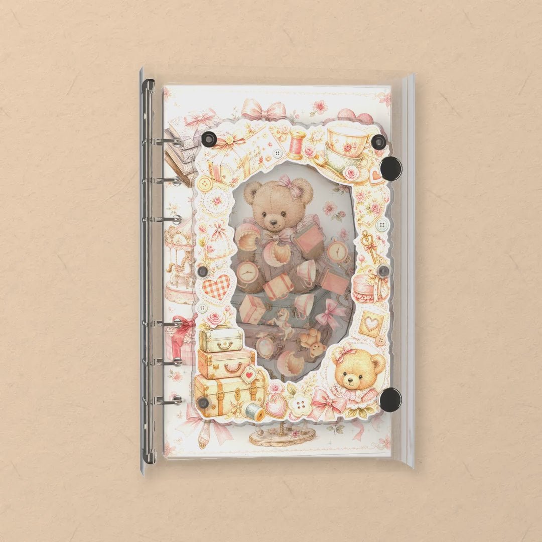 Vintage Teddy Bear shaker notebook: the charms tumble when you shake it