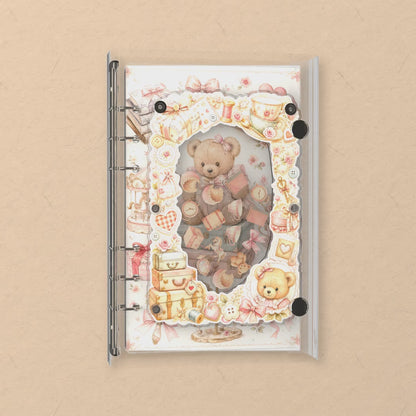 Vintage Teddy Bear shaker notebook: the charms tumble when you shake it