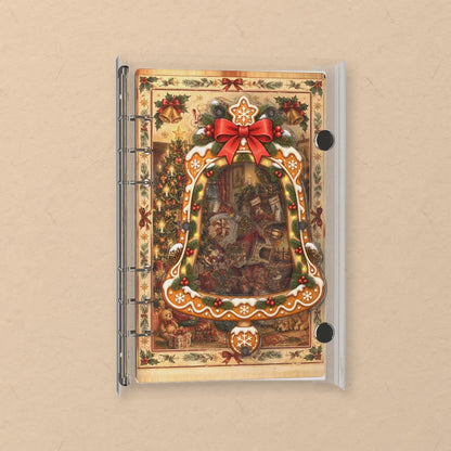 Fireside Christmas Gifts shaker notebook: the charms tumble when you shake it