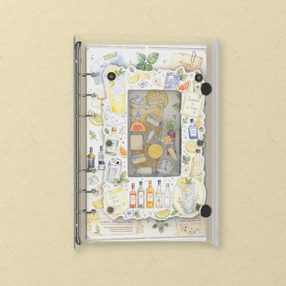 Citrus Drinks shaker notebook: the charms tumble when you shake it