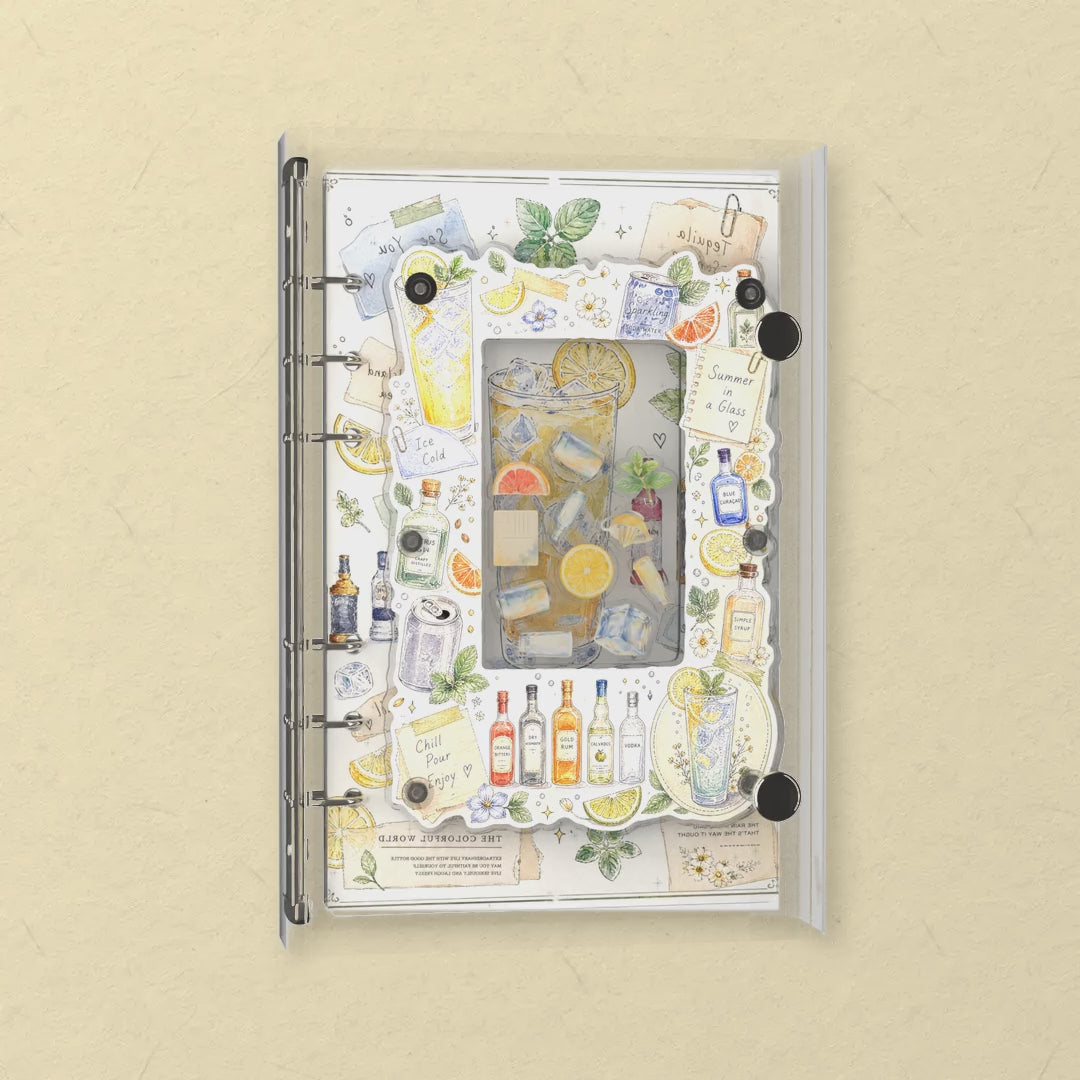 Citrus Drinks shaker notebook: the charms tumble when you shake it