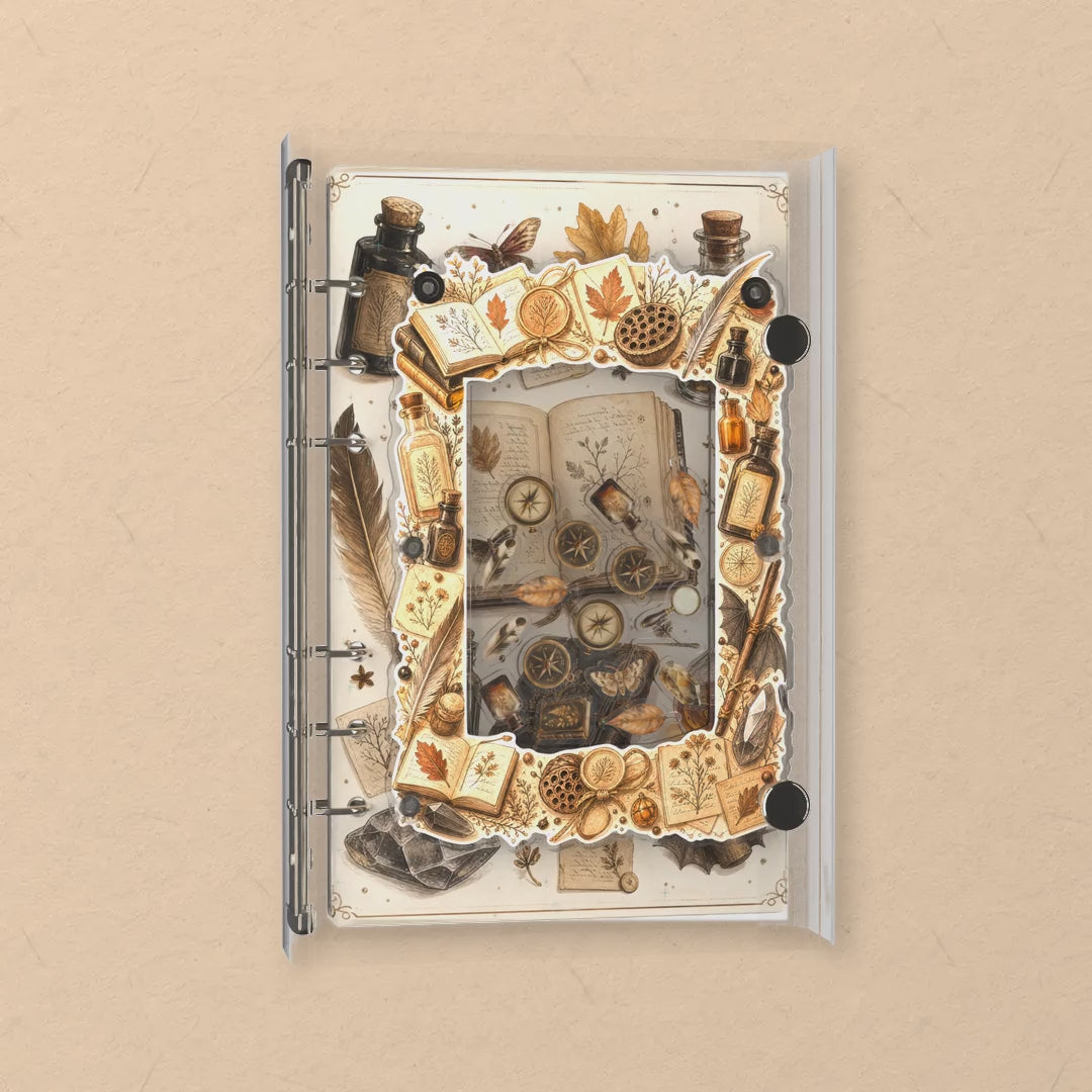 Apothecary Curios shaker notebook: the charms tumble when you shake it