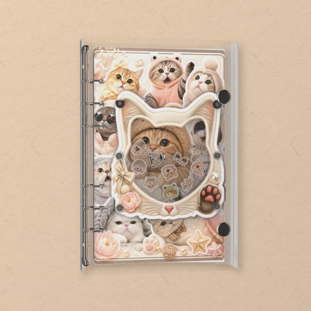 Meme Cats shaker notebook: the charms tumble when you shake it