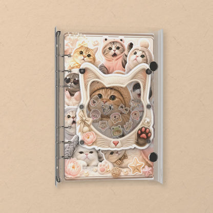 Meme Cats shaker notebook: the charms tumble when you shake it