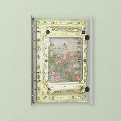 Forest Cat Chat shaker notebook: the charms tumble when you shake it