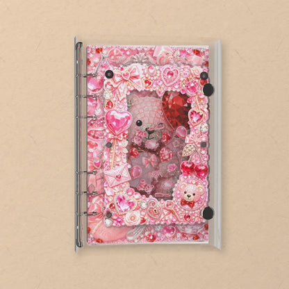 Jeweled Plush Bear shaker notebook: the charms tumble when you shake it