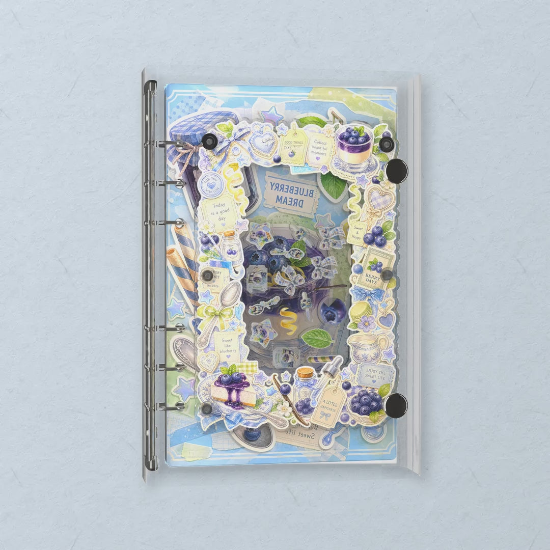 Blueberry Panna Cotta shaker notebook: the charms tumble when you shake it