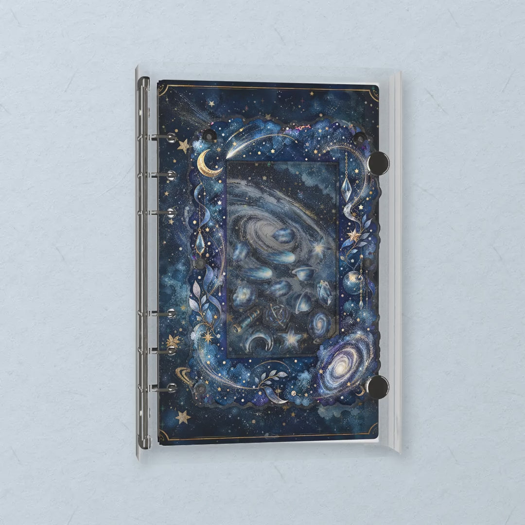 Galaxy Moon shaker notebook: the charms tumble when you shake it