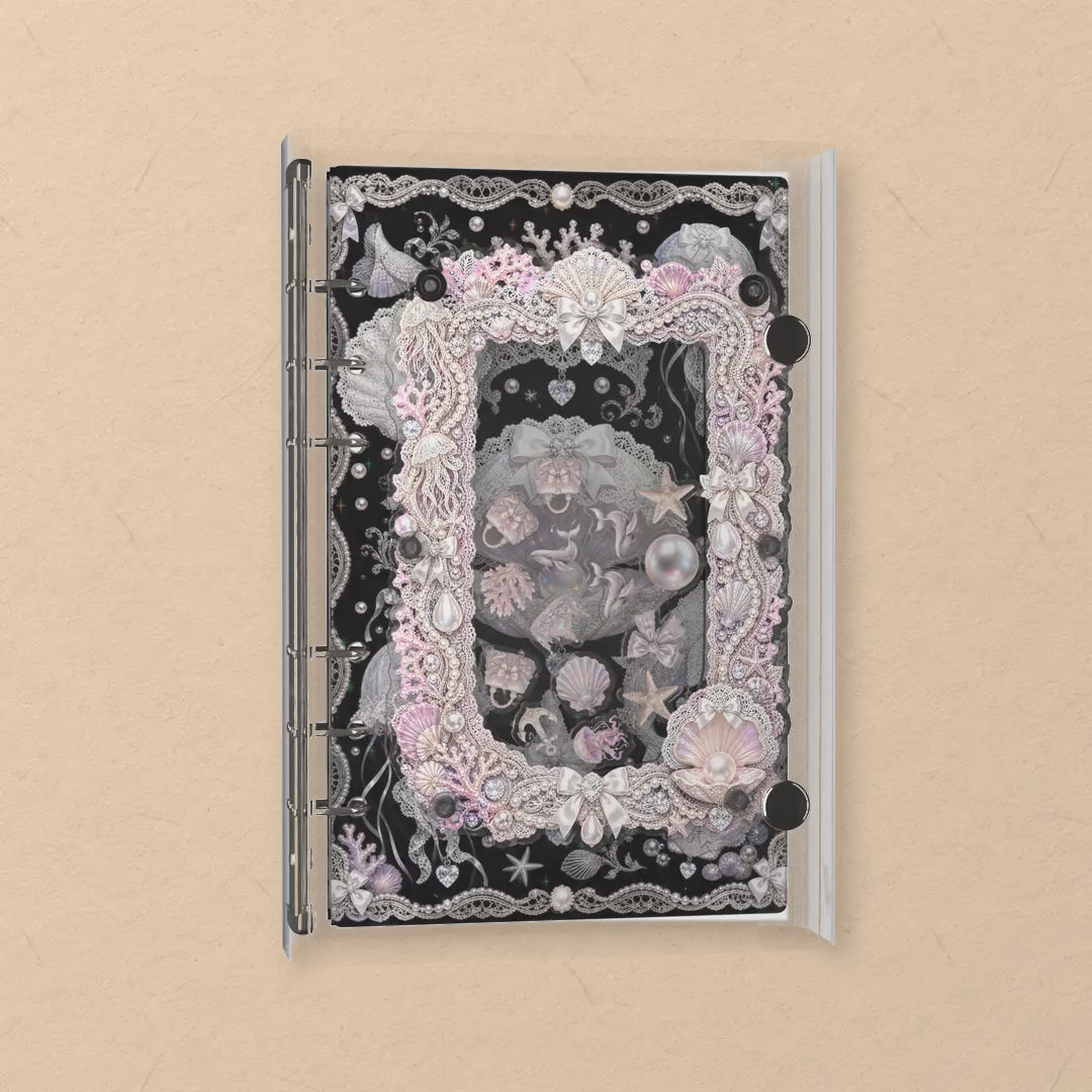Shell Pearl Pendant shaker notebook: the charms tumble when you shake it