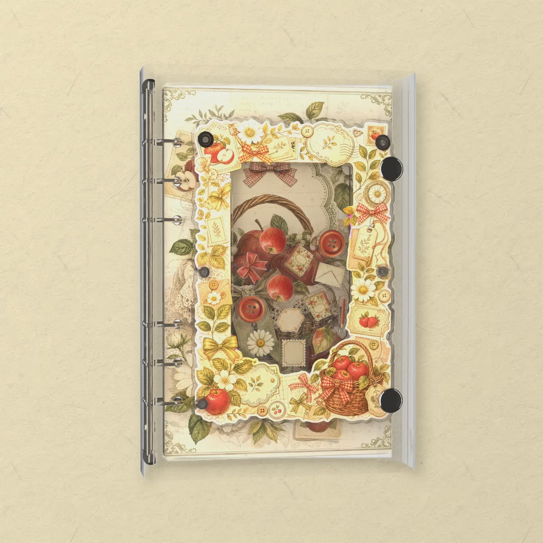 Apple Basket shaker notebook: the charms tumble when you shake it