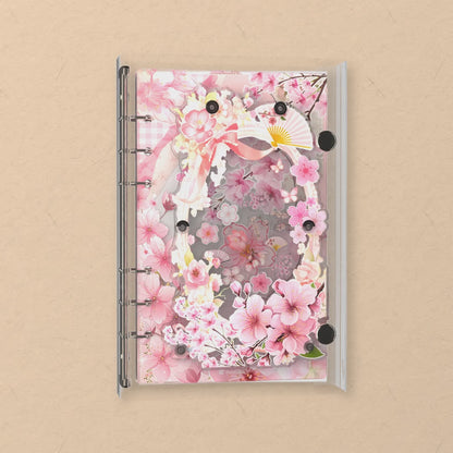 Cherry Blossoms shaker notebook: the charms tumble when you shake it