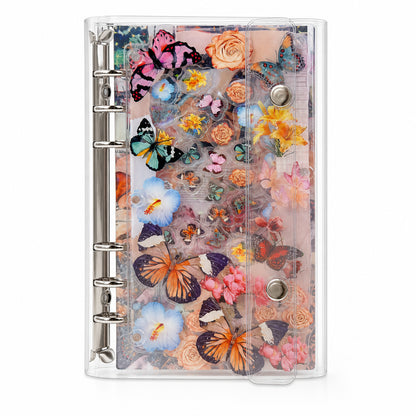 A6 Refillable Shaker Binder - Cute Animals - Butterfly Garden