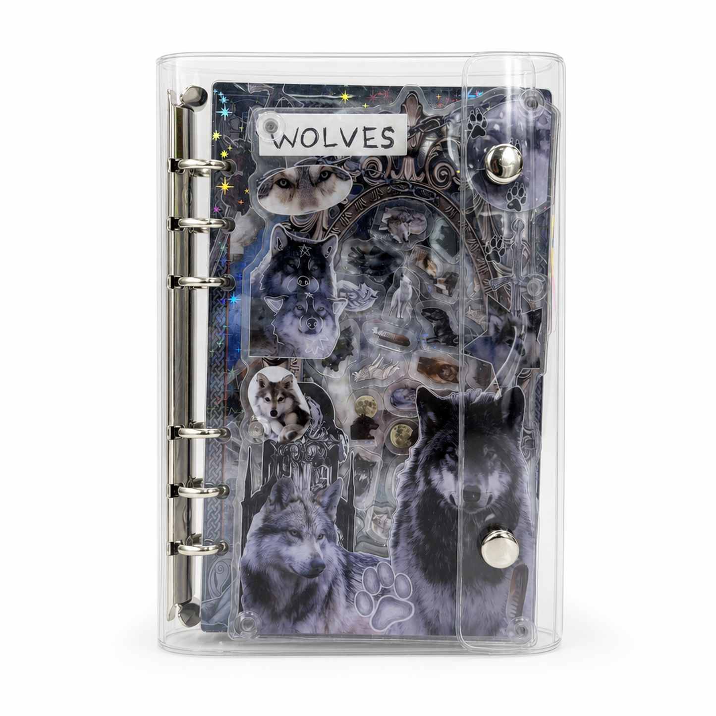 Acrylic Shaker Notebook - White Butterfly Style 02