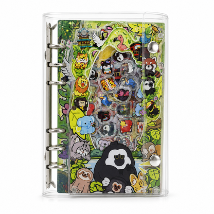 Acrylic Shaker Notebook - White Butterfly Style 03