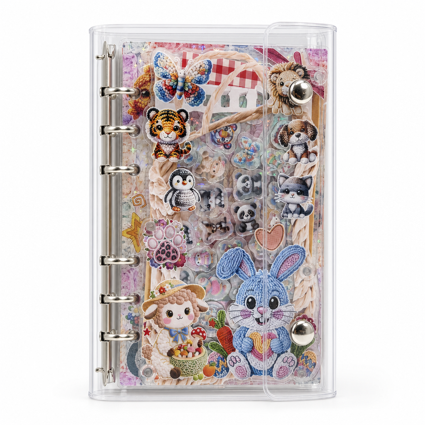 Acrylic Shaker Notebook - White Butterfly Style 04