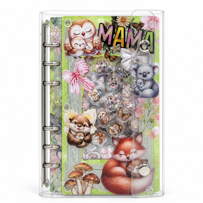 Acrylic Shaker Notebook - White Butterfly Style 06