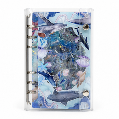 Acrylic Shaker Notebook - White Butterfly Style 08