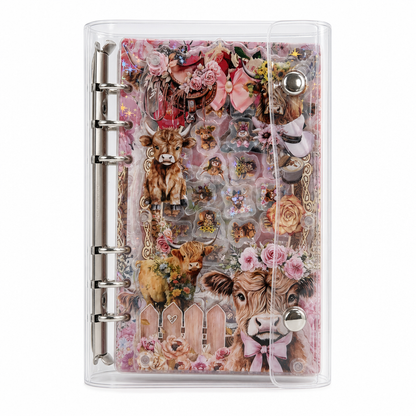 Acrylic Shaker Notebook - White Butterfly Style 09