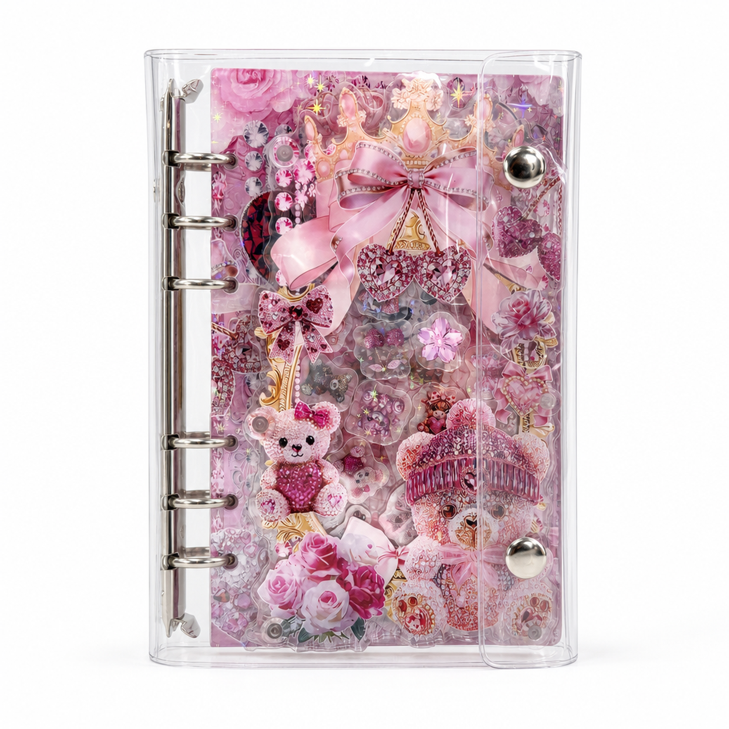 Acrylic Shaker Notebook - White Butterfly Style 10